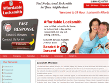 Tablet Screenshot of affordablelocksmithsllc.com