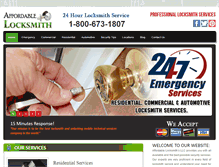 Tablet Screenshot of affordablelocksmithsllc.net